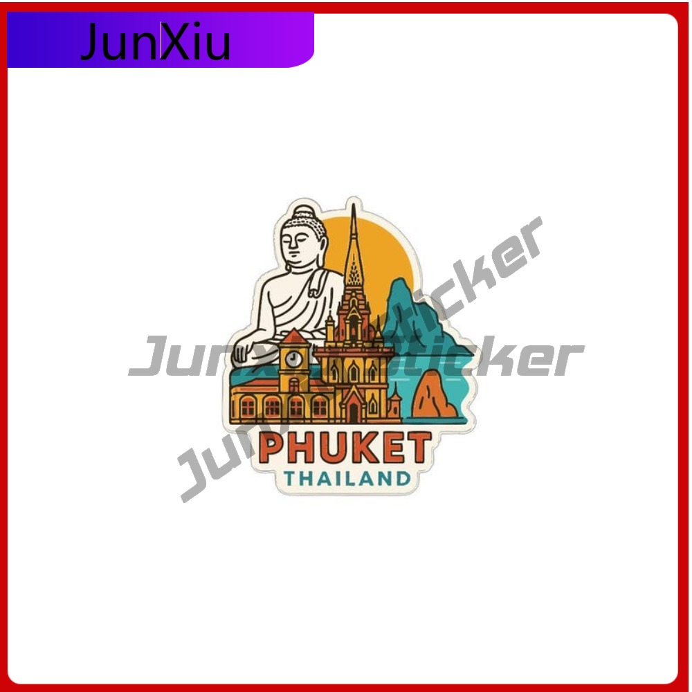 Car Accessories Thailand - Phuket Thailand City Vacation Vinyl Sticker