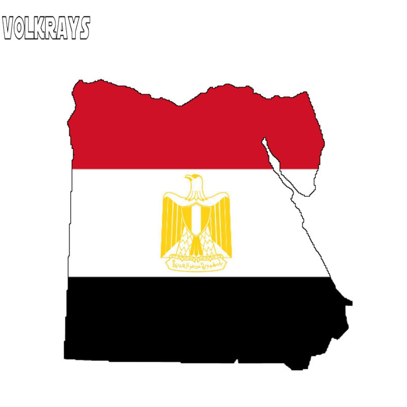 Car Accessories Egypt - Volkrays Creative Car Sticker Egypt Flag