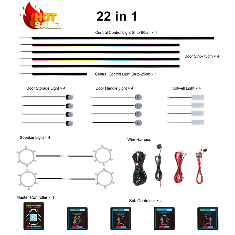 22 in 1 Dream Color RGB Dynami - Led Interior Ambient Light recension och pris