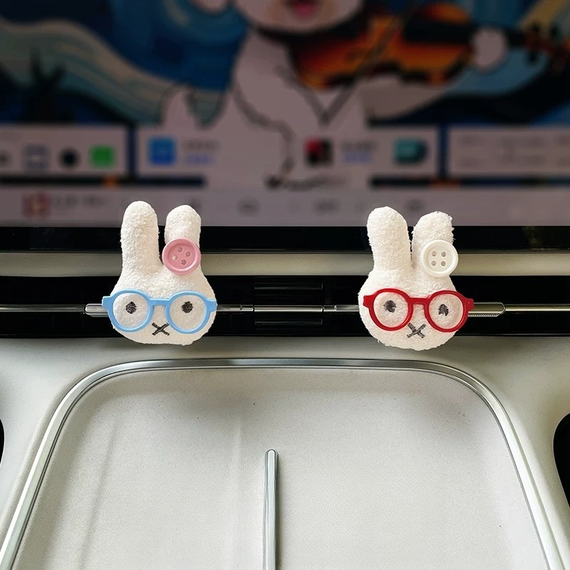 Cute Rabbit with Glasses Car A - Car Air Freshener Vent recension och pris